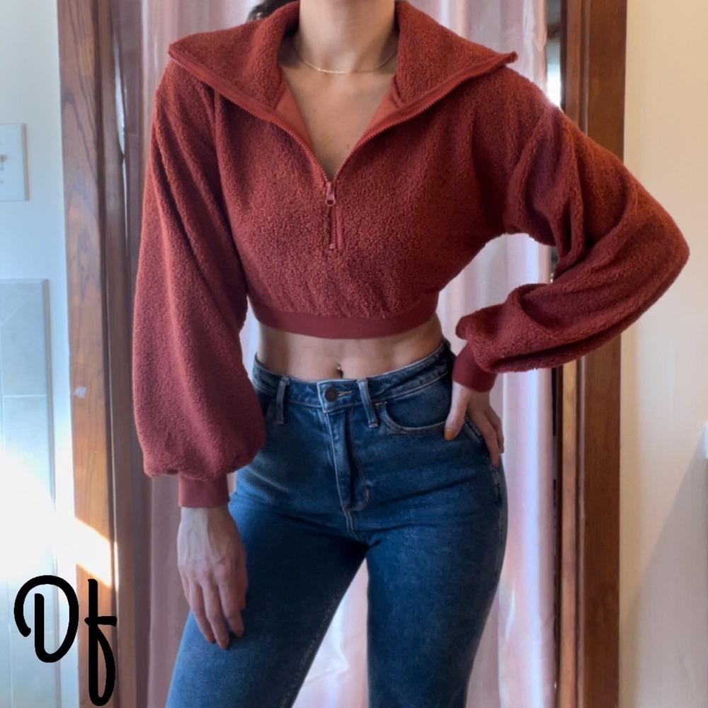 Urban Outfitters Rust Cropped Jacket